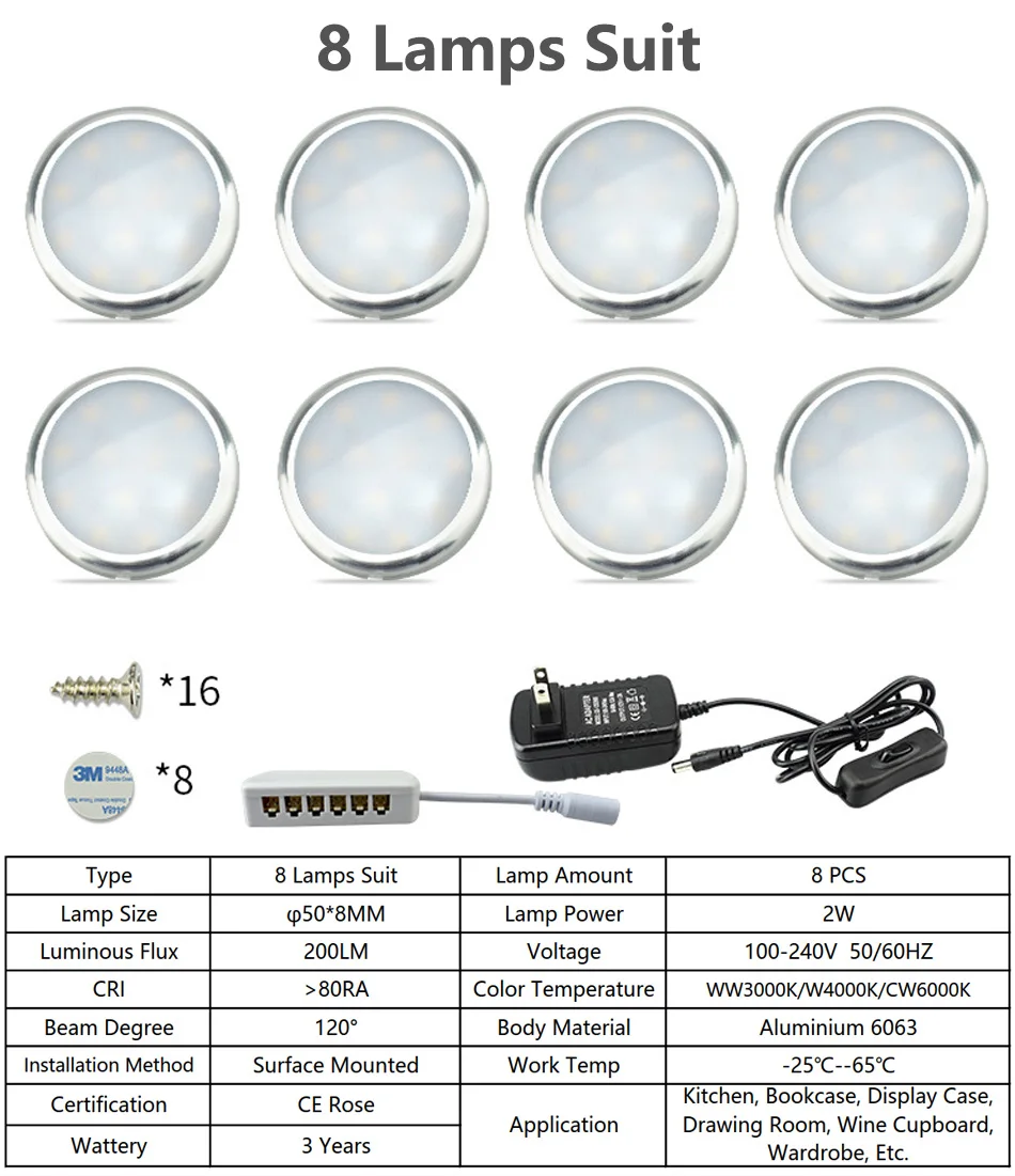 2W Mini Under Cabinet Lamp 10