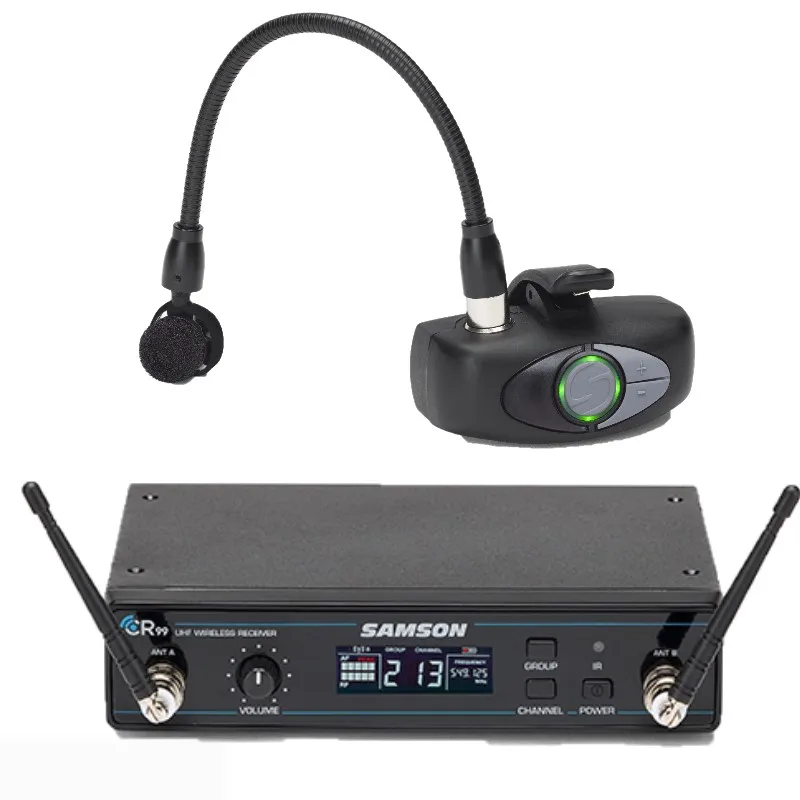 

Samson AirLine AWX Wind Instrument Micro Transmitter Wireless System AirLine ATX Series with HM60 Wind Instrument Microphone