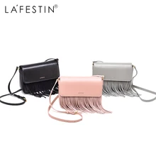 La festin bolso femenino 2017 nueva marea del todo-fósforo cuadrados diagonal bandolera con flecos mujeres ocio bolsas de cremallera carteras de cuero ba