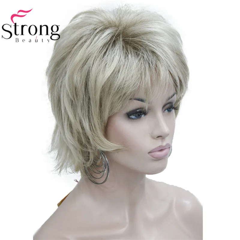 StrongBeauty блонд короткий флип-ап, мягкий и полный синтетический парик выбор цвета