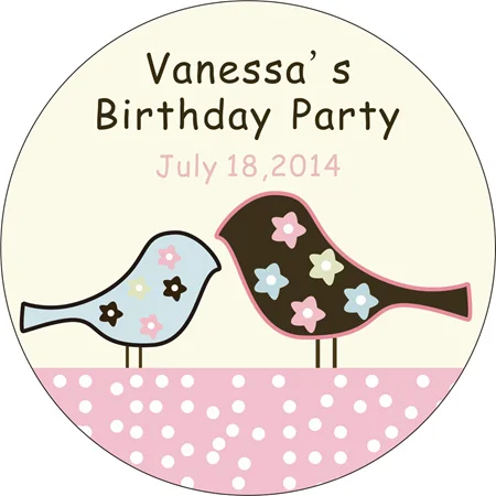 Birthday party labels free