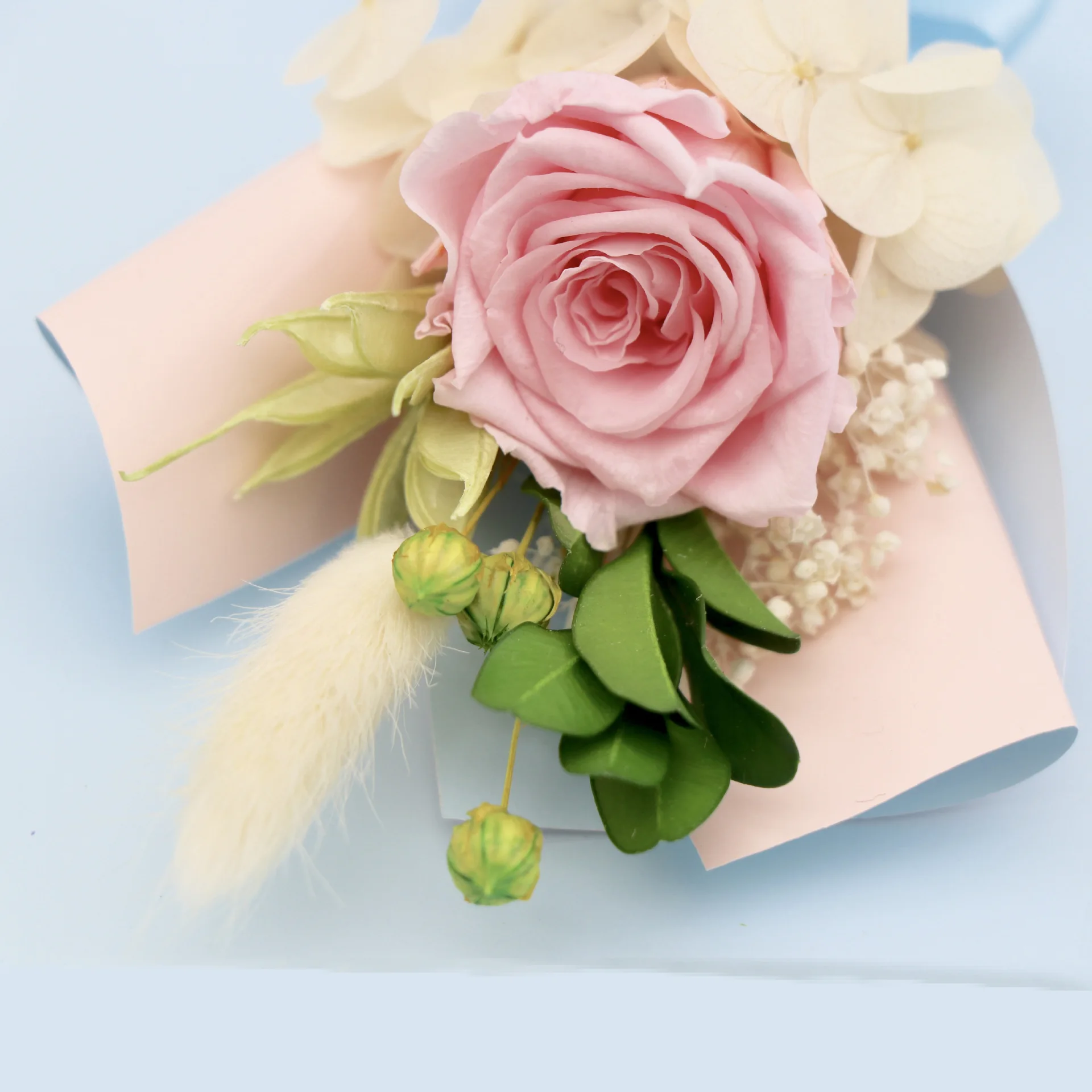 1 Набор, мини вечный букет цветов, цветы Бутоньерки для свадебных ювелирных изделий, часы, косметическая коробка, украшение для автомобиля - Цвет: pink