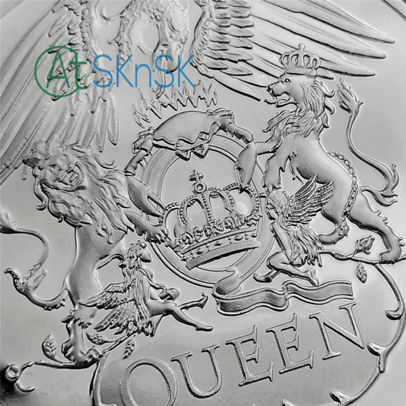 British Queen Rock Band Silver Plated Commemorative Coin Gold Plated Metal Coins For Fans Collection