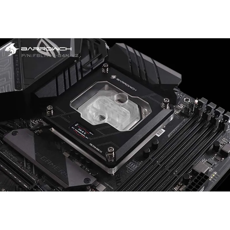 Водяной блок Barrowch FBLTFHI 04N V2 CPU для платформы INTEL 155X/X99/X299 цветной экран с цифровым
