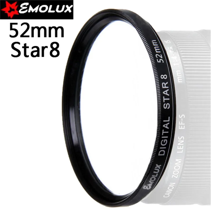 Hot! Professional Camera Lens Filter 52mm Emolux 52mm Star 8 Point 8PT
