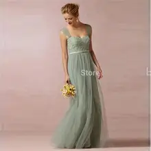 2016 Summer Sage Lace Long Cheap Bridesmaid Dresses For Weddings A Line Sexy Sweetheart China Made Cheap vestido madrinha