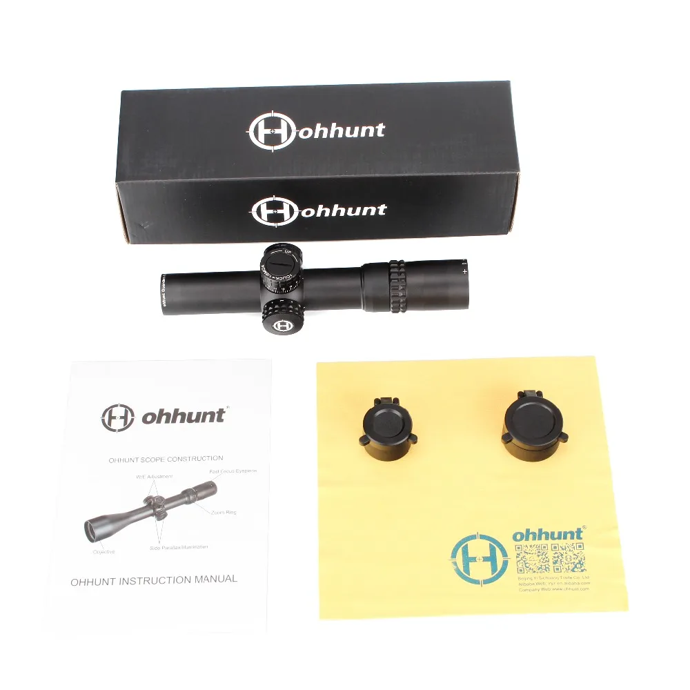 Ohhunt 4.5X24IR компактный Охота прицел 1/2 половина Mil точка оптические прицелы Стекло сетка с башенки сброса тактический прицел