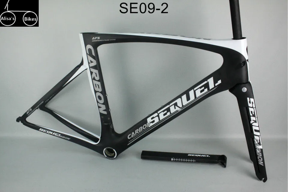 

cuadro carbono carretera 2017 SEQUEL carbon road frame t1100 UD/1K BB PF30 42mm/52mm tapered bike frame road di2 support DIY