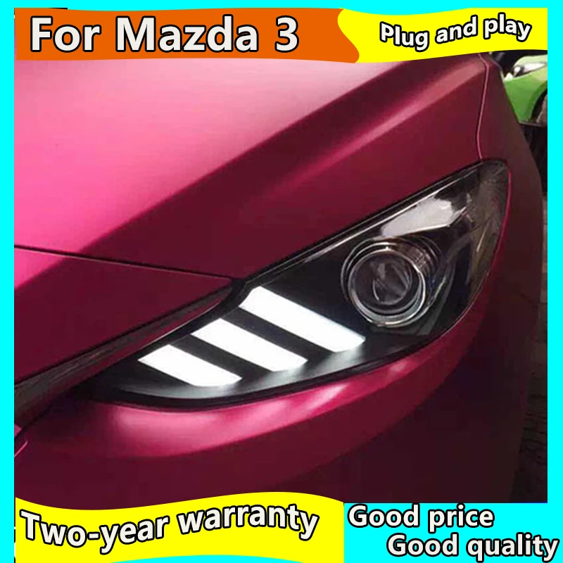 Автомобильный Стайлинг чехол для передней фары Mazda3 Axela mazda 3 2014-2016 светодиодный