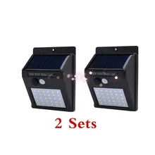 Free Shipping Solar Rechargeable LED Solar light Bulb Outdoor Garden lamp Decoration PIR Motion Sensor Night Security Wall light