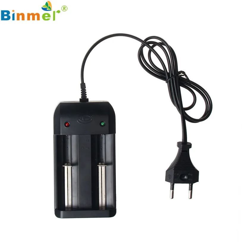 

2017 Hot Black 2 Slots AC 100-240V Dual For 18650 Charger Charging Rechargeable Li-Ion,Ni-MH,Ni-Cd Battery Charger EU Plug FE09