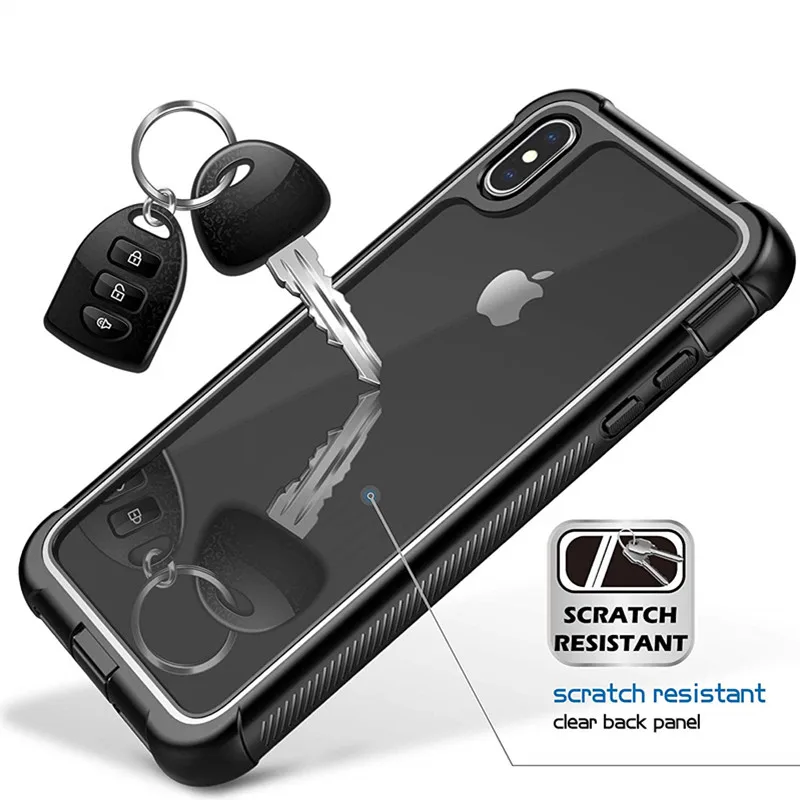 For iPhone Xs Max Shockproof Case Life Water Shock Dirt Snow Proof Protection for iPhone X XS XR Full Body Rugged Clear Cases