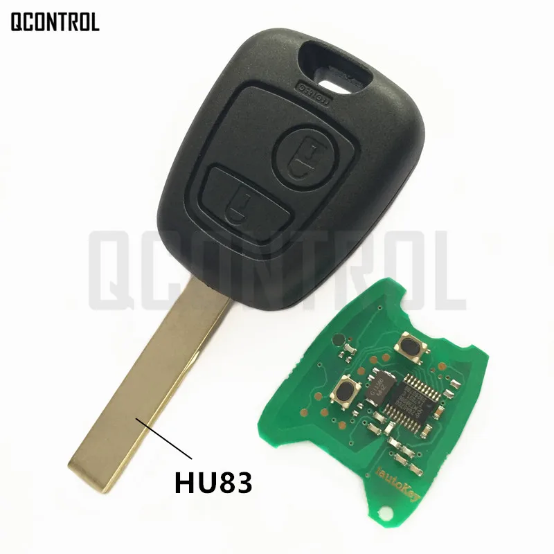 QCONTROL Car Remote Key DIY for PEUGEOT 307 2 Buttons Complete Key-in Car Key from Automobiles