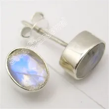 Chanti Международный Серебряный Натуральный разрез Экономичные серьги шпильки. 9 см онлайн покупка