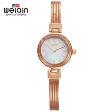 WEIQIN Marca Números NailScale Broche de Pulsera Movimiento de Cuarzo Hardlex Reloj de Señoras de Las Mujeres de Moda de Acero Inoxidable Relojes de Pulsera