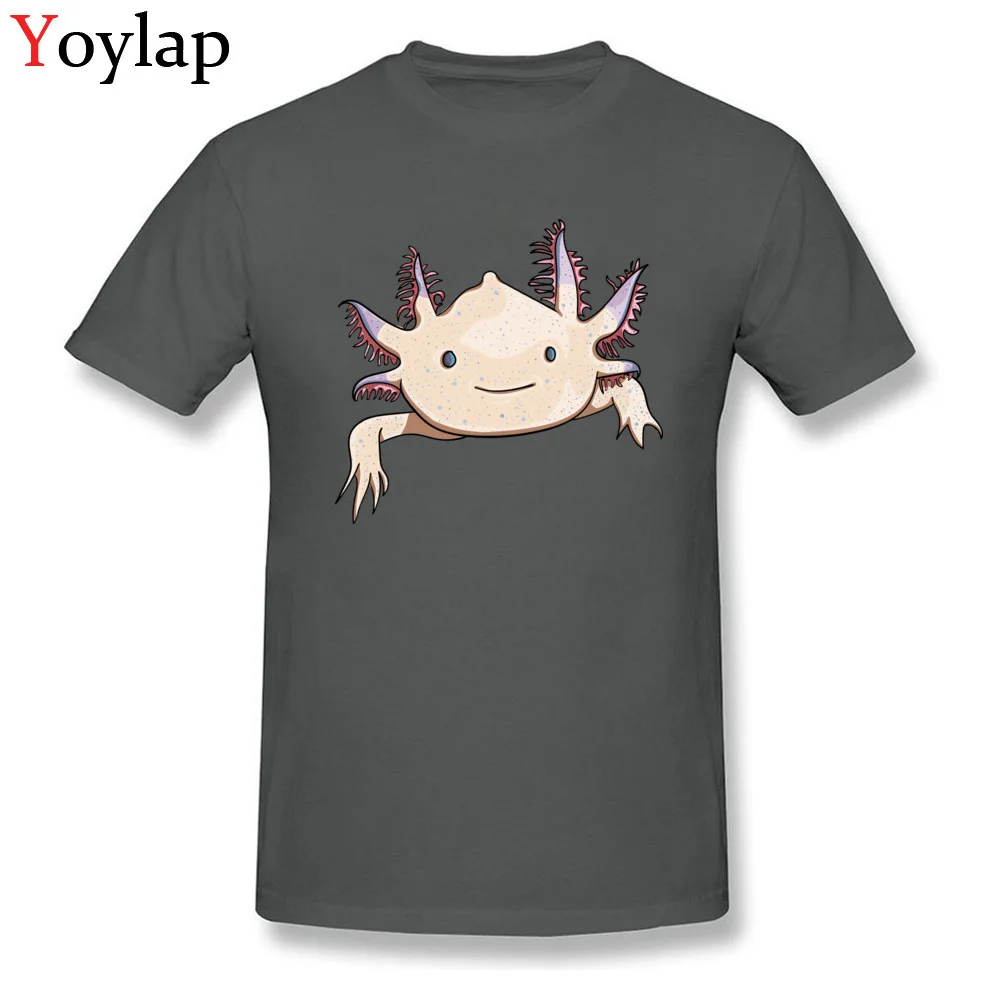 Мужская футболка Axolotl с забавным мультяшным принтом животных 100% хлопок топы