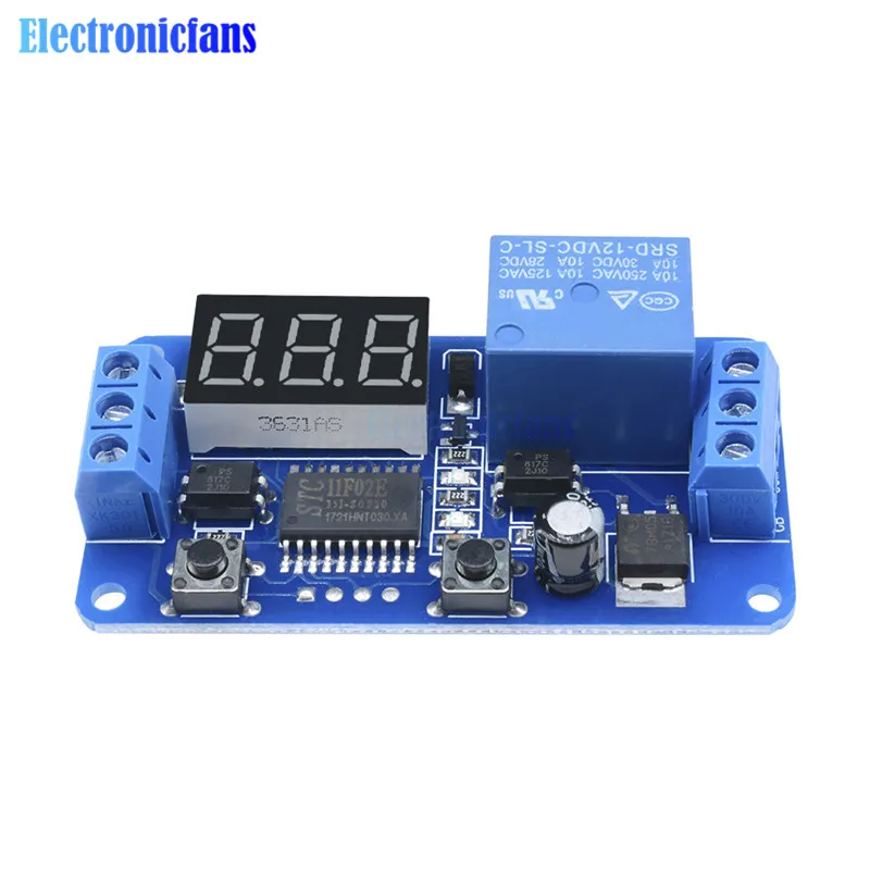 DC 12V реле задержки времени цикл запуска задержка таймер задержки переключения Модуль PLC домашней автоматизации WS16 светодиодный цифровой дисплей