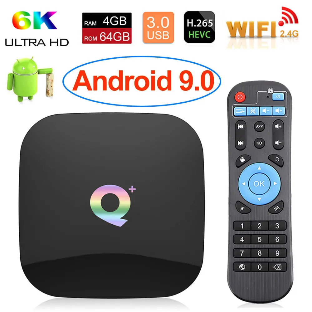 2019 6K Android 9.0 TV Box Smart TV Box 4GB/64GB Allwinner H6 Quad Core H.265 USD3.0 2.4G Wifi Support Google Playstore Youtube 2019 6K Android 9.0 TV Box Smart TV Box 4GB/64GB Allwinner H6 Quad Core H.265 USD3.0 2.4G Wifi Support Google Playstore Youtube