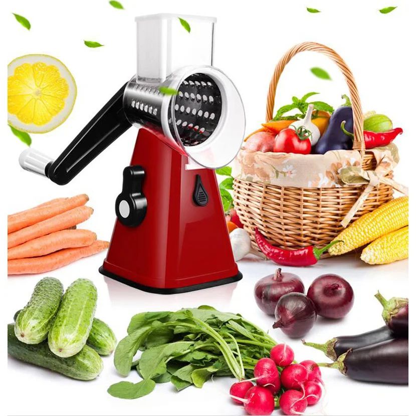 

Multifunctional Manual Cutting Artifact Hand Push Rotary Shredder Device Kitchen Gadget Accessories Portable