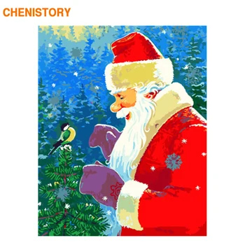 

CHENISTORY Frame Christmas Picture DIY Painting By Numbers Acrylic Paint On Canvas Coloring By Numbers Unique Gift For Home Arts