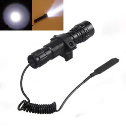 Тактический фонарь 1000 люмен XM-L T6 светодио дный Lanterna с пистолетом крепление для охоты + пульт Давление переключатель