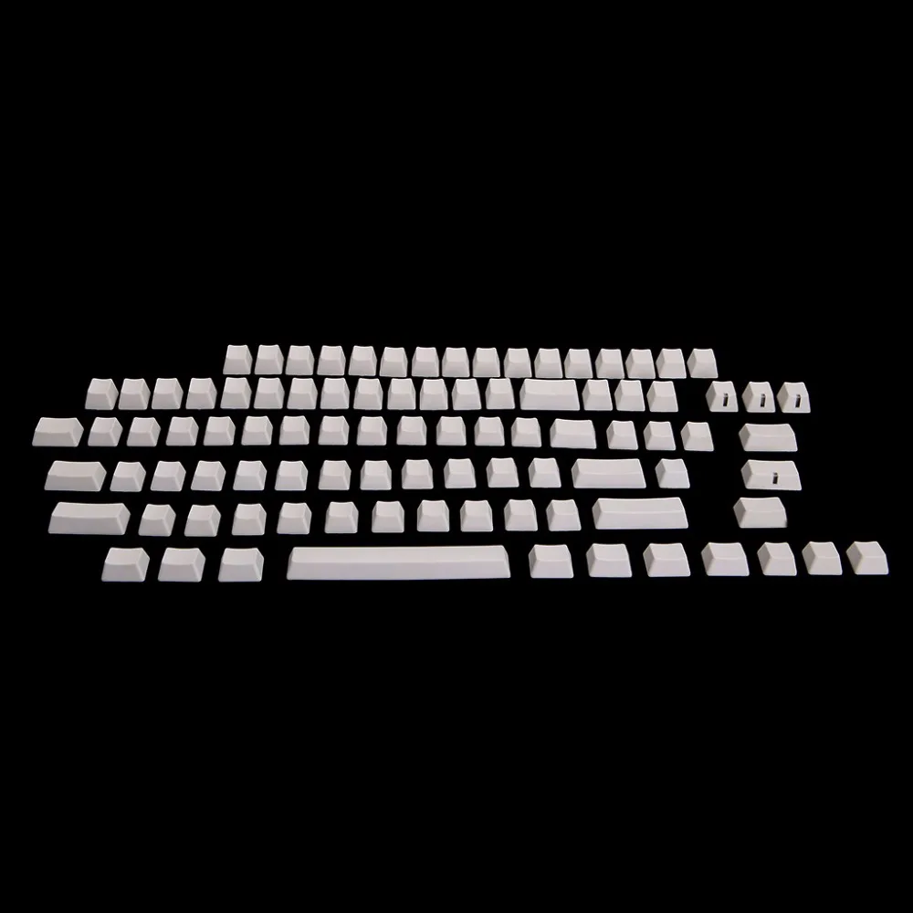 Белый 87Key Keycap Универсальный PBT ключ колпачки набор пустой без печати DIY для Cherry MX Переключатель Клавиатуры колпачки для ключей