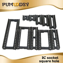 200 шт. адаптер ИС Тип припоя Разъем 6P 8P 14P 16P 18P 20P 24P 28P 40P шпильки IC разъем DIP 6 8 14 16 18 20 24 28 40pin