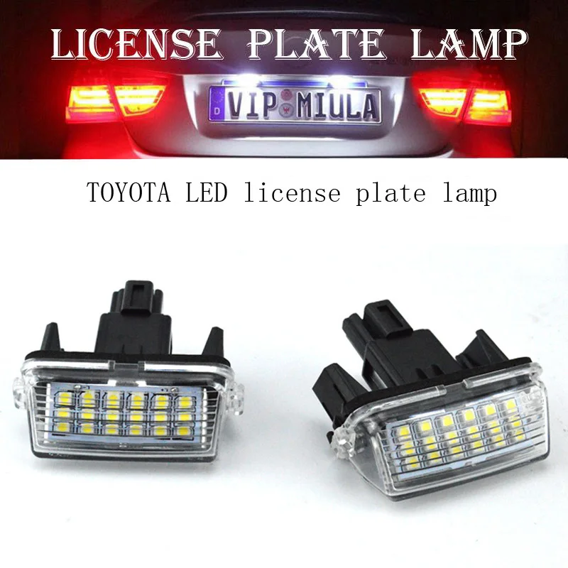 2 шт./компл. 18LED яркий белый номерной знак светильник лампа для Toyota Camry 2012-16 EZ VIOS 14-16 автомобиль SMD светодиоды для COROLLA 14-16