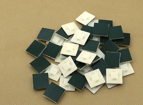 100pcs Self adhesive tie mounts harness mounts sucker positioning cable