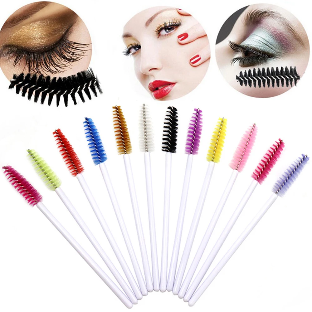 

50Pcs/Pack Disposable Micro Eyelash Brushes Mascara Wands Applicator Wand Brushes Eyelash Comb Brushes Beauty Makeup Tool