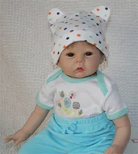 NPK 22 Inches Silicone Reborn Babies Dolls Realistic Hobbies Handmade Baby Alive Doll For Girls Toys boneca reborn baby reborn