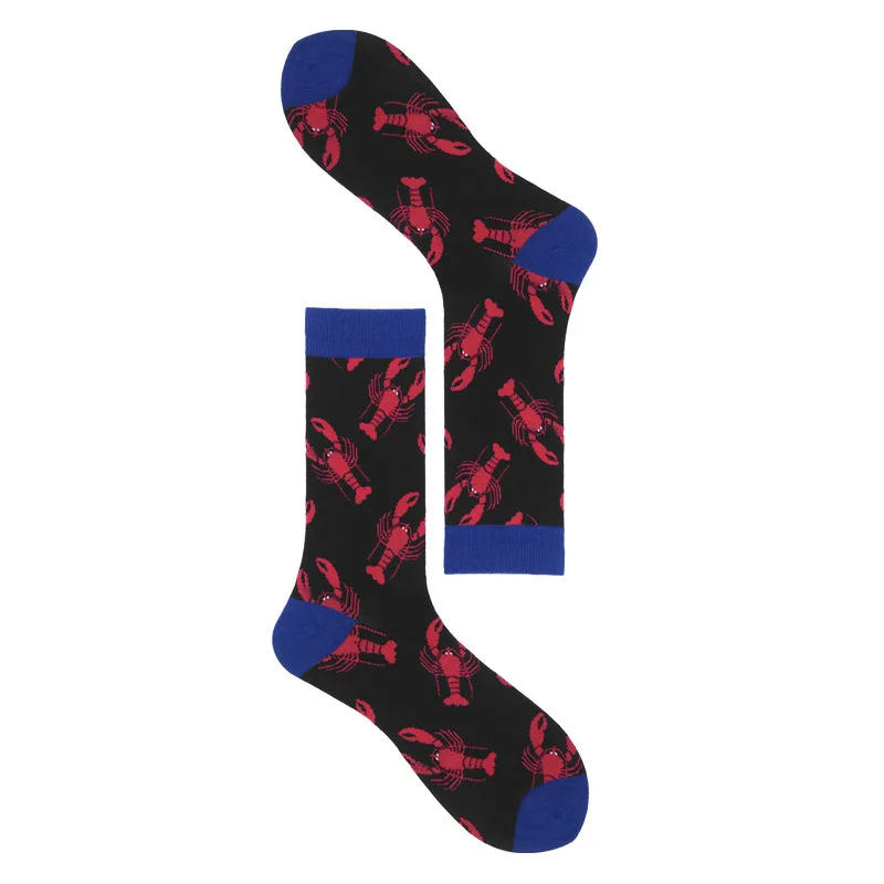 [COSPLACOOL] Мужские забавные цветные носки с животными, новинка, повседневные хлопковые счастливые носки, нарядные свадебные носки, claetines Hombre Divertidos - Цвет: 10