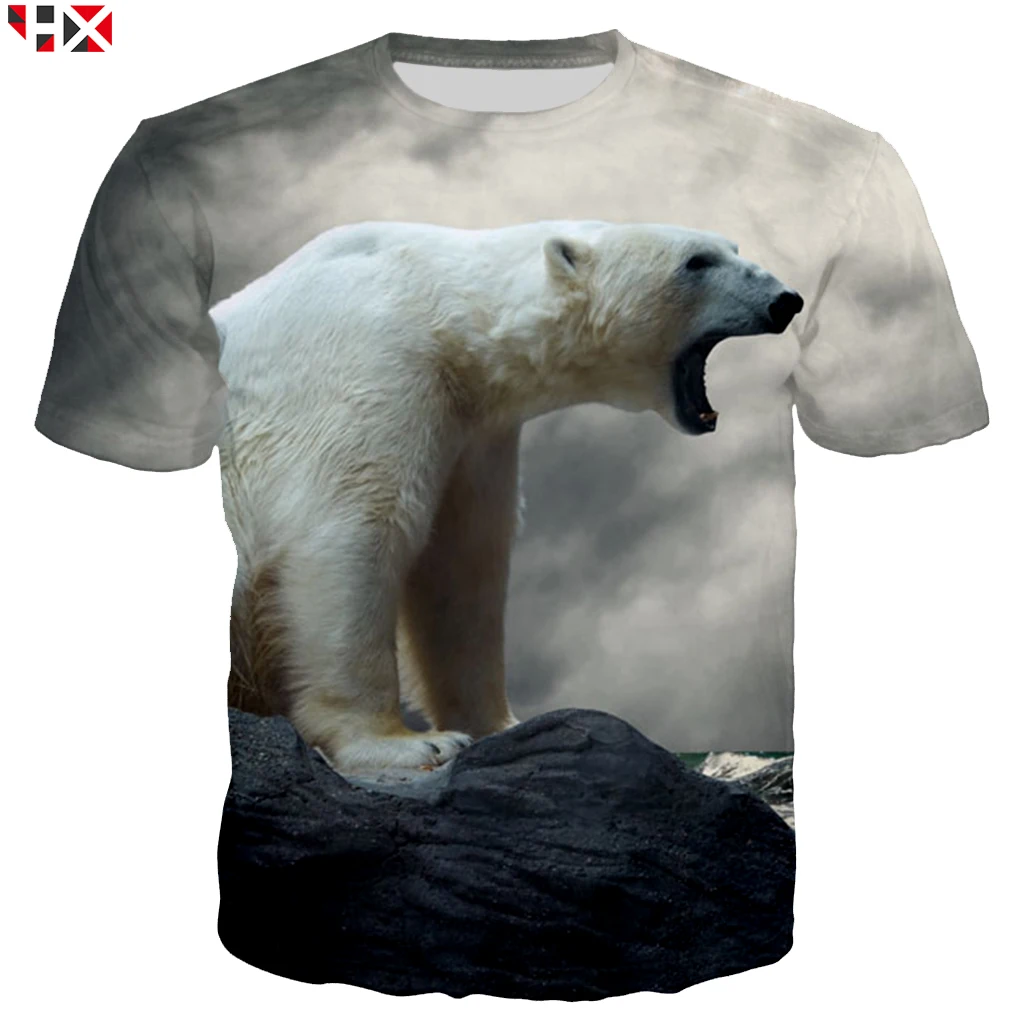 

Russian Polar Bear Men T Shirt 3D Print Harajuku Style Animal T Shirt Men/Women Casual Streetwear Tops Pullover A935