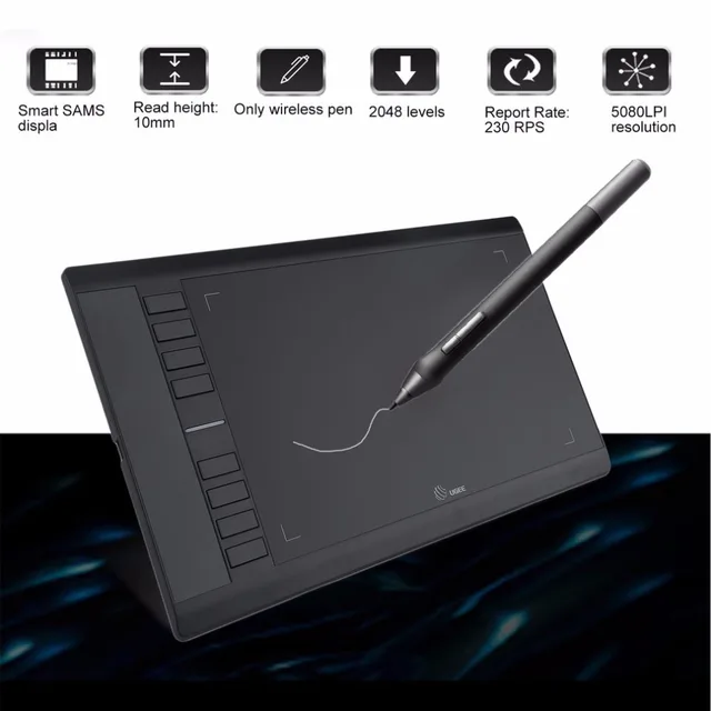 Cheap Ugee 358mm*210mm Drawing Tablet Digital Tablet Graphics Drawing Tablet Pad Hand Writing Board+Drawing Pen For Art Design