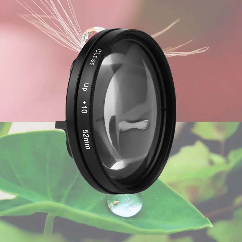

52mm Magnifier Macro Close Up Lens for GoPro Hero 6 5 7 Black Action Camera Mount for Go Pro Hero 6 5 7 Accessories