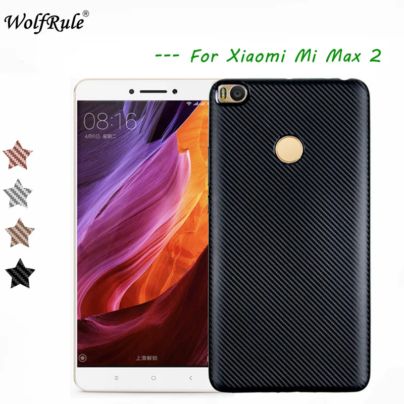 WolfRule Xiaomi Mi Max 2 чехол MiMax роскошный с полной защитой из углеродного волокна матовый