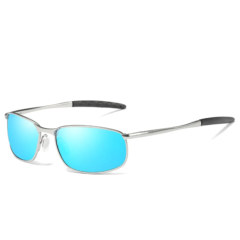 MVBBFJR модные квадратные мужские Поляризованные антибликовые солнцезащитные очки для вождения рыбалки зеркальные очки ночного видения Винтажные Солнцезащитные очки UV400 - Цвет линз: C5