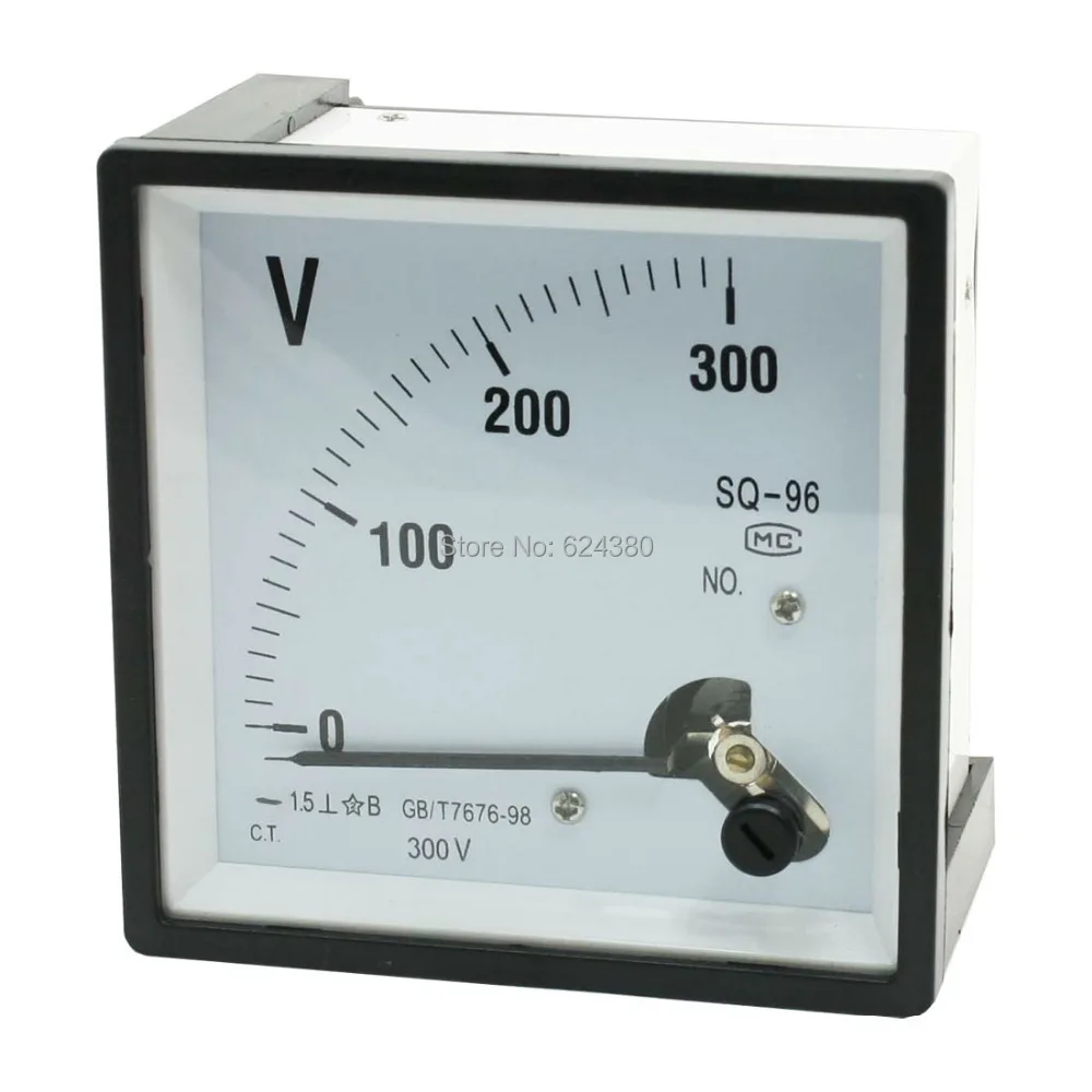 Rund Voltmeter 3-300V 300A DC Analog Einbau Messinstrument Messgerät. 