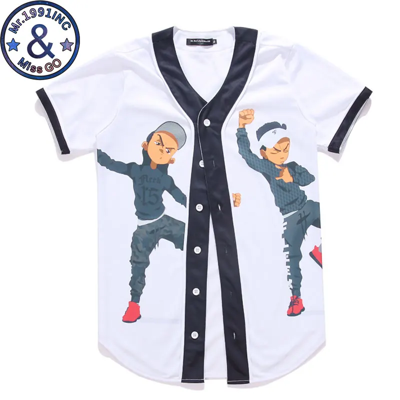 

Funny 3D Boy Baseball Shirt Men 2018 Brand New Hip Hop Baseball Jersey Men Summer Slim Fit Short Sleeve Tee Shirt Homme Camisas