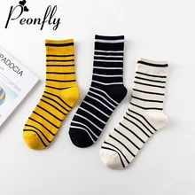 PEONFLY забавные корейские уличные скейт чулочно-носочные изделия harajuku женские полосатые Повседневные носки летние удобные хлопковые носки