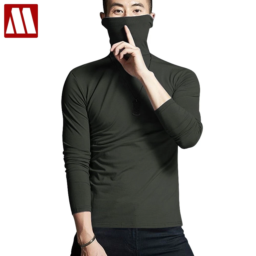 Elastic-Cotton-Mens-Thermal-Underwear-Winter-Turtle-Neck-Tops-High ...