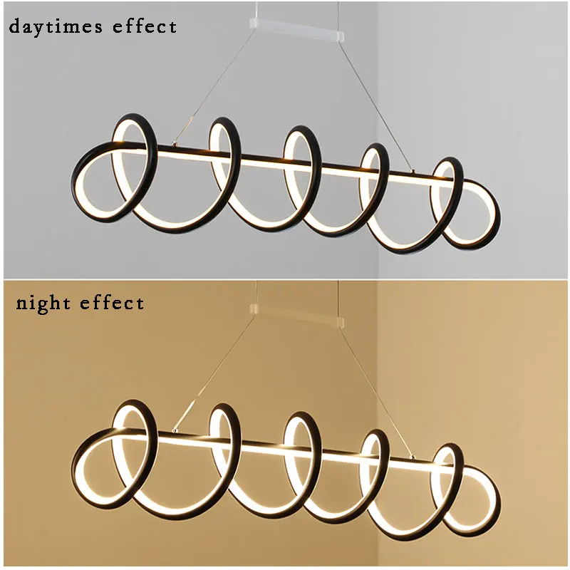 Черный и белый современный светодиодный подвесной светильник для гостиной, столовой, кухни, потолочный светильник, светодиодный подвесной светильник, подвесной светильник для дома