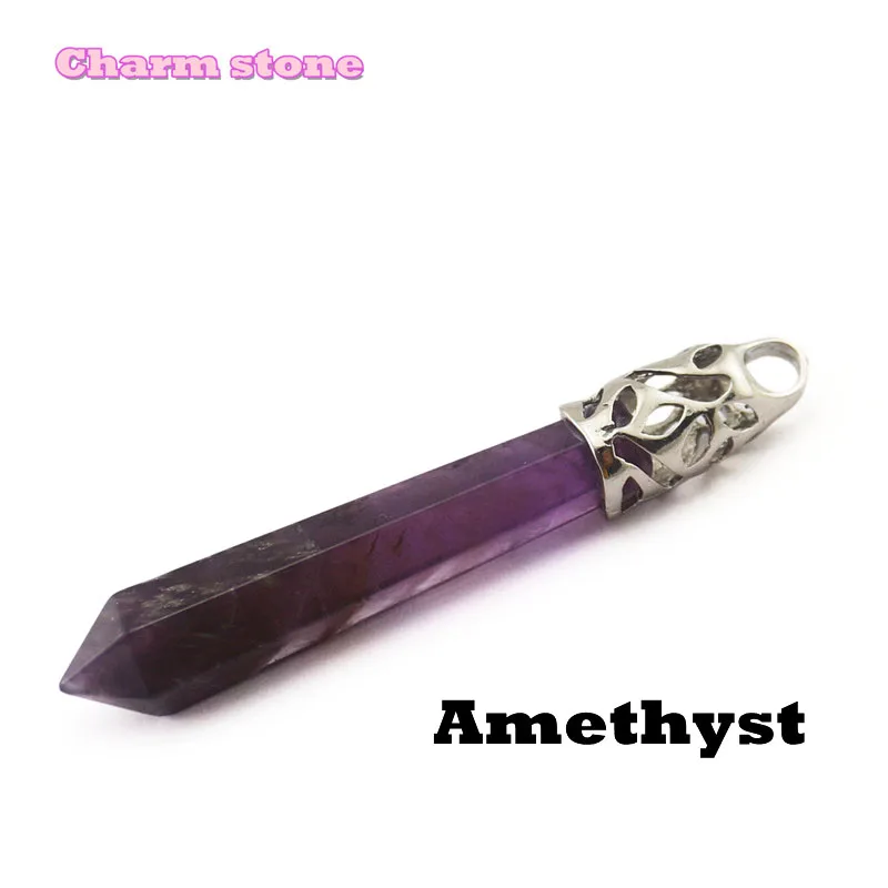 Ожерелье из натурального хрусталя с шестигранными подвесками шестиугольный