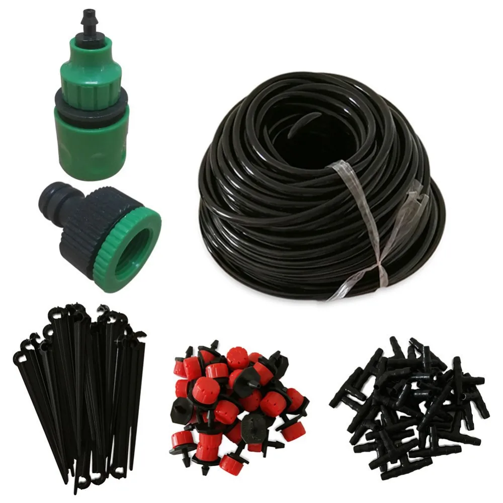 

15M 20M 25M Garden DIY Automatic Watering Micro Drip Irrigation System Dripping Watering Kit With 30 Adjustable Dripper 4/7 Inch