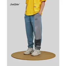 Мужские свободные штаны для бега AW японский стиль пэчворк спортивные штаны мужские повседневные тактические брюки 9372S