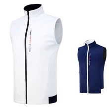 Для мужчин жилет одежда для гольфа Full-Zip рукавов ветрозащитный Водонепроницаемый тканевое покрытие форма для соревнований Весна Wasitcoat