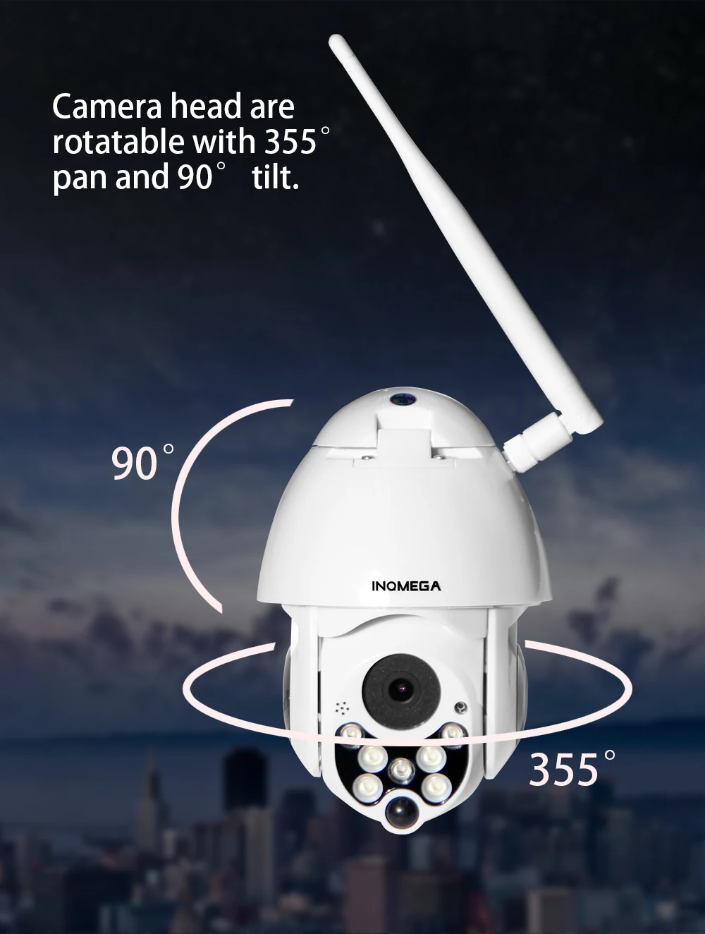 INQMEGA 1080 P 2MP PTZ IP камера с автоматическим отслеживанием открытый стандарт Onvif Водонепроницаемый мини Скорость купольная камера ИК