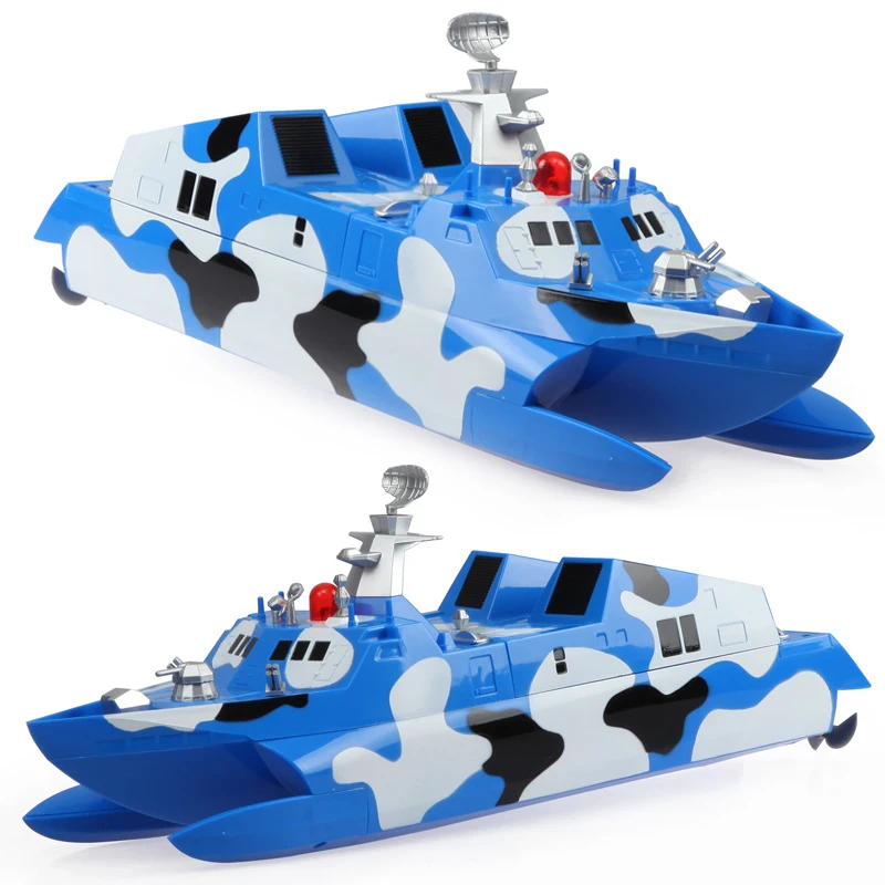 2017 новая лодка rc HT-3832 2 4G 1: 275 Doubel-base Stealth Speedboat Беспроводная ракетная гоночная пульт