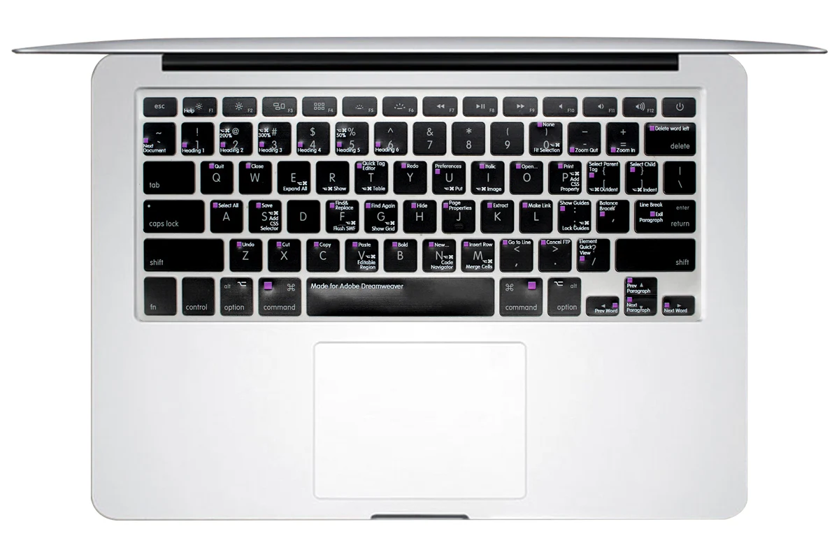 Для Macbook Pro Air 13 15 Usa, чехол для клавиатуры с горячими клавишами, функциональная подсветка из ТПУ, защитный чехол для кожи