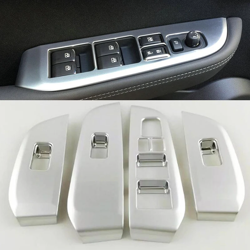 

ABS Chrome Matt Interior door armrest Decoration cover trim 4pcs For Subaru Outback 2015 2016 Car styling